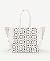 Ann Taylor Signature Laser Cut Tote