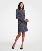 Ann Taylor Tweed Flare Sleeve Dress
