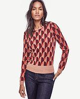Ann Taylor Geo Jacquard Sweater