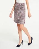 Ann Taylor Fringe Tweed A-line Skirt