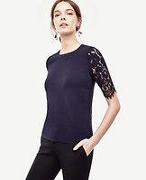 Ann Taylor Lace Back Top