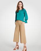 Ann Taylor Pintucked Sleeve Top