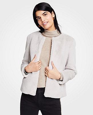 Ann Taylor Faux Fur Chubby Jacket