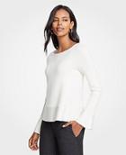 Ann Taylor Boatneck Flare Sleeve Milano Sweater