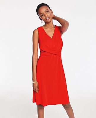 Ann Taylor Twist Matte Jersey Sheath Dress