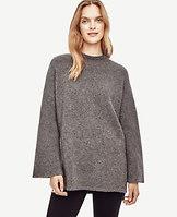 Ann Taylor Ribbed Bell Sleeve Tunic Sweater