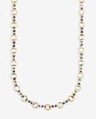 Ann Taylor Striped Acetate Station Necklace