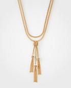 Ann Taylor Layered Tassel Necklace