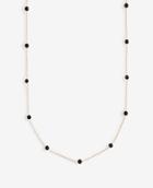 Ann Taylor Long Crystal Station Necklace