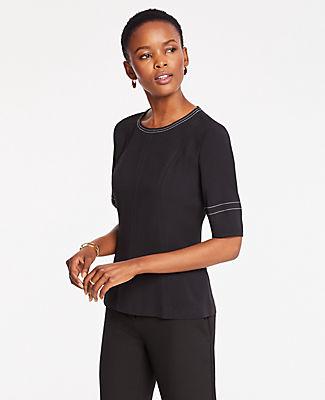 Ann Taylor Stitched Sculpted Top