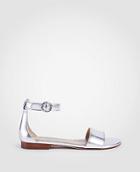 Ann Taylor Aislyn Metallic Leather Flat Sandals
