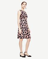 Ann Taylor Tulip Jacquard Flare Dress