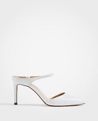 Ann Taylor Jodie Leather Mule Pumps