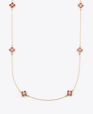 Ann Taylor Square Flower Station Necklace