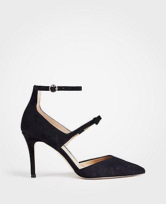 Ann Taylor Leanna Suede Bow Pumps