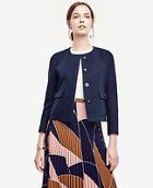 Ann Taylor Cotton Twill Utility Jacket