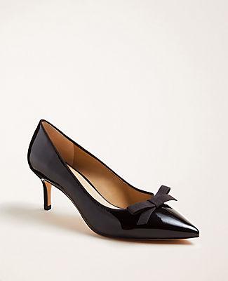 Ann Taylor Myrtle Bow Patent Leather Pumps