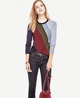 Ann Taylor Colorblock Milano Sweater