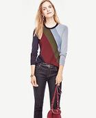 Ann Taylor Colorblock Milano Sweater