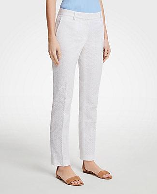 Ann Taylor The Ankle Pant In Eyelet - Curvy Fit