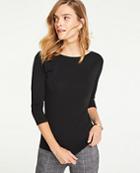 Ann Taylor Boatneck Luxe Tee