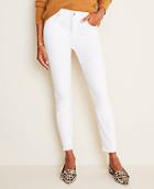 Ann Taylor High Waist Frayed Hem Skinny Jeans