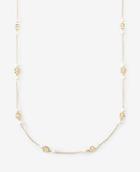 Ann Taylor Halo Pearlized Station Necklace
