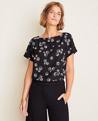 Ann Taylor Floral Clean Tee