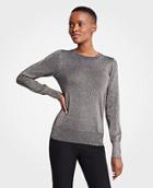 Ann Taylor Shimmer Crew Neck Sweater