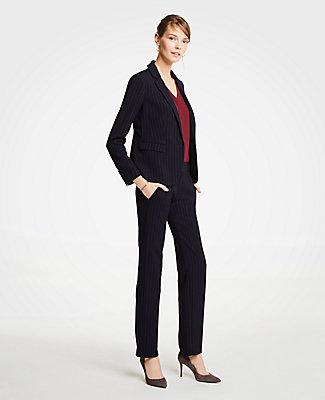 Ann Taylor The Straight Leg Pant In Pinstripe - Curvy Fit