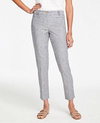 Ann Taylor The Cotton Crop Pant In Stripe - Curvy Fit