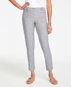 Ann Taylor The Cotton Crop Pant In Stripe - Curvy Fit