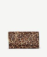 Ann Taylor Haircalf Foldover Clutch