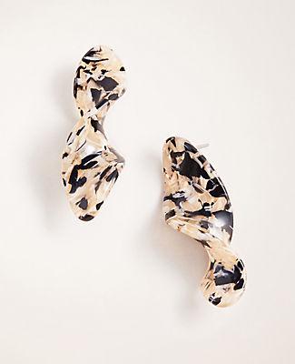 Ann Taylor Twisted Tortoiseshell Print Earrings