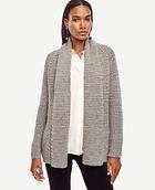 Ann Taylor Mixed Stitch Open Cardigan