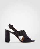 Ann Taylor Magda Suede Buckle Block Heel Sandals