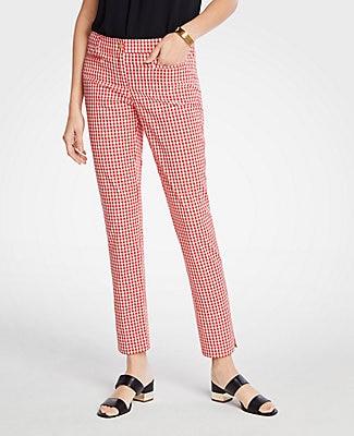 Ann Taylor The Cotton Crop Pant In Gingham