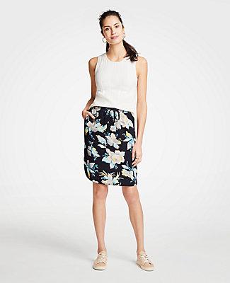 Ann Taylor The Drawstring Skirt In Chinoiserie Tropics