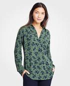 Ann Taylor Alpine Floral Camp Shirt