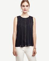 Ann Taylor Lacy Pleated Shell
