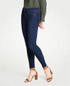 Ann Taylor Curvy Performance Stretch Skinny Jeans In Mid Indigo Wash