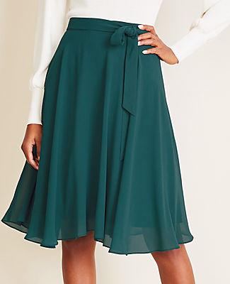 Ann Taylor Tie Waist Full Skirt