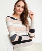 Ann Taylor Striped Ribbed Sweater