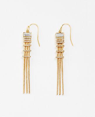 Ann Taylor Crystal Snake Chain Earrings