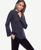 Ann Taylor Stitched Bell Sleeve Sweater