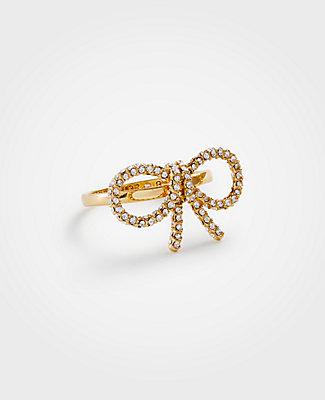 Ann Taylor Pave Bow Ring