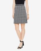 Ann Taylor Houndstooth Fringe A-line Skirt