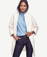 Ann Taylor Round Collar Boucle Coat