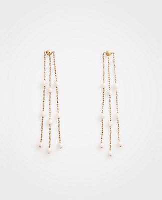 Ann Taylor Pearlized Strand Earrings