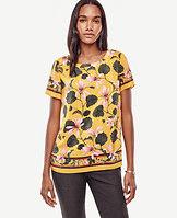 Ann Taylor Botanical Silk Tee